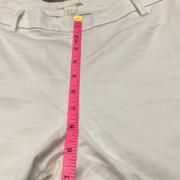 H&M white side zipper pants size 8 - Picture 6 of 7